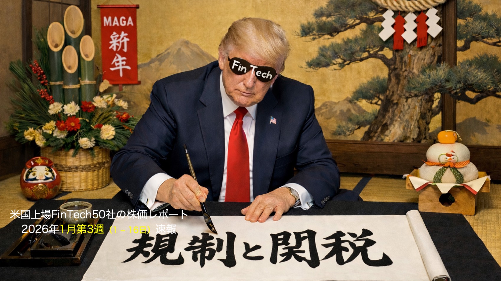 米国株】タリフマン。忘れた頃の、大暴走（上場FinTech 26年1月第1-3週） | NCB Library 金融・決済の ”なぜ?!” が見える